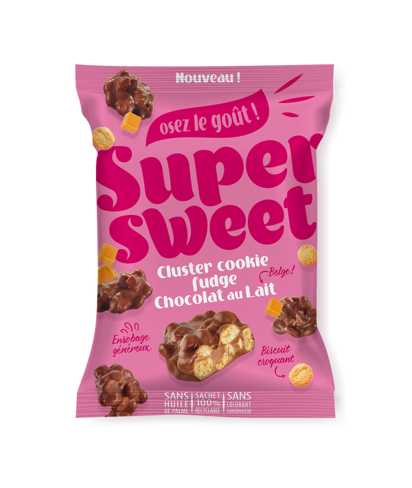 Cluster Cookie Fudge Super Family - Clusters chocolat au lait et cookie 100g