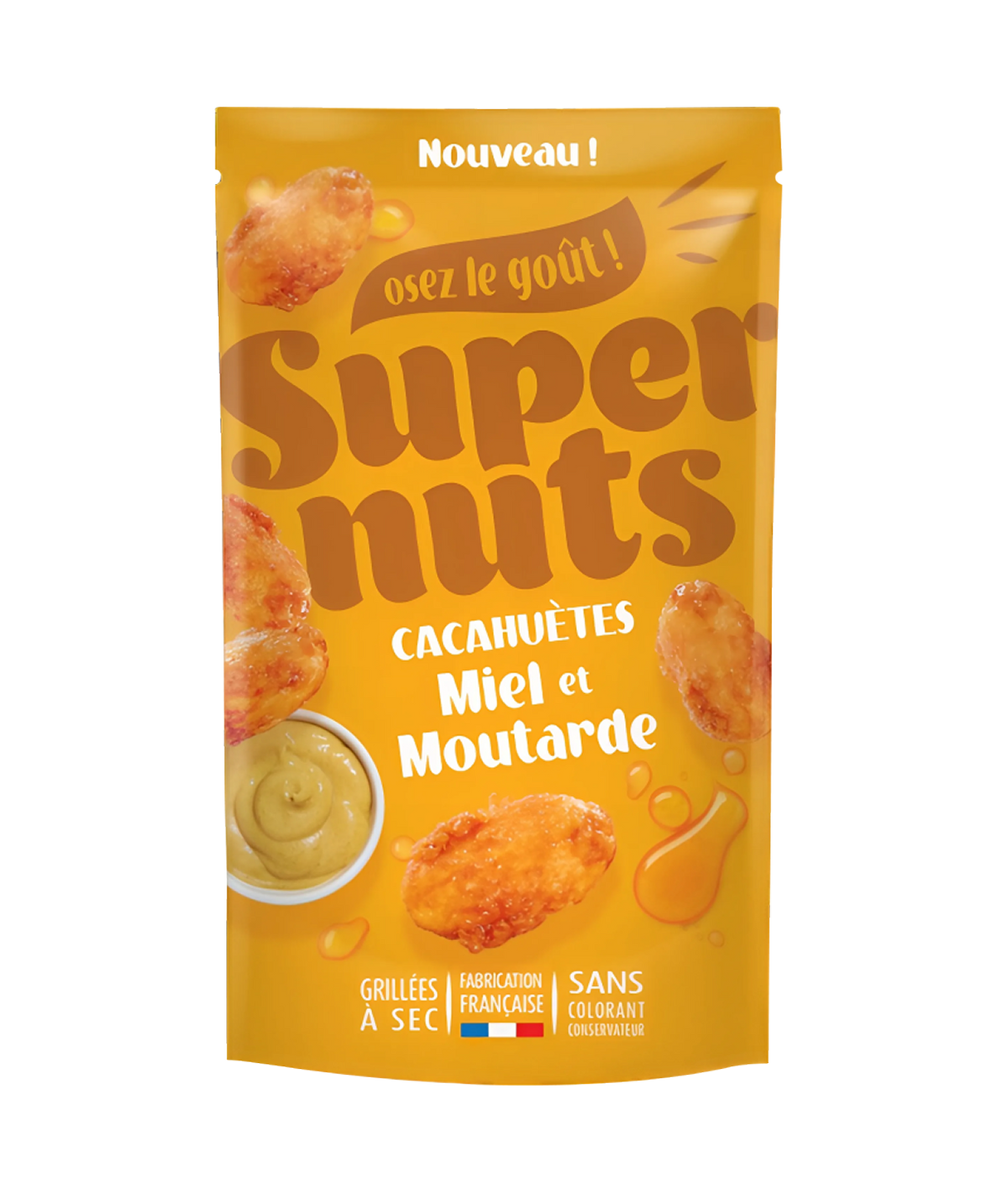 Noix de Cajou Miel Moutarde Super Family - Cajou sucrees-salees miel moutarde 100g